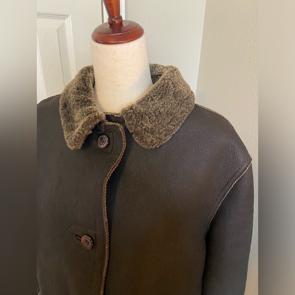 Utex Brown Shearling Jacket - image 4